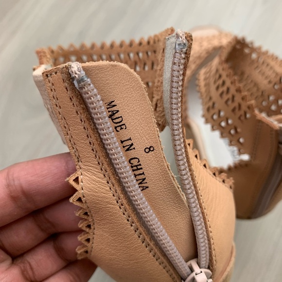 Jeffrey Campbell | Tan Clara Sandals Wedge | Size 8 - Picture 7 of 8
